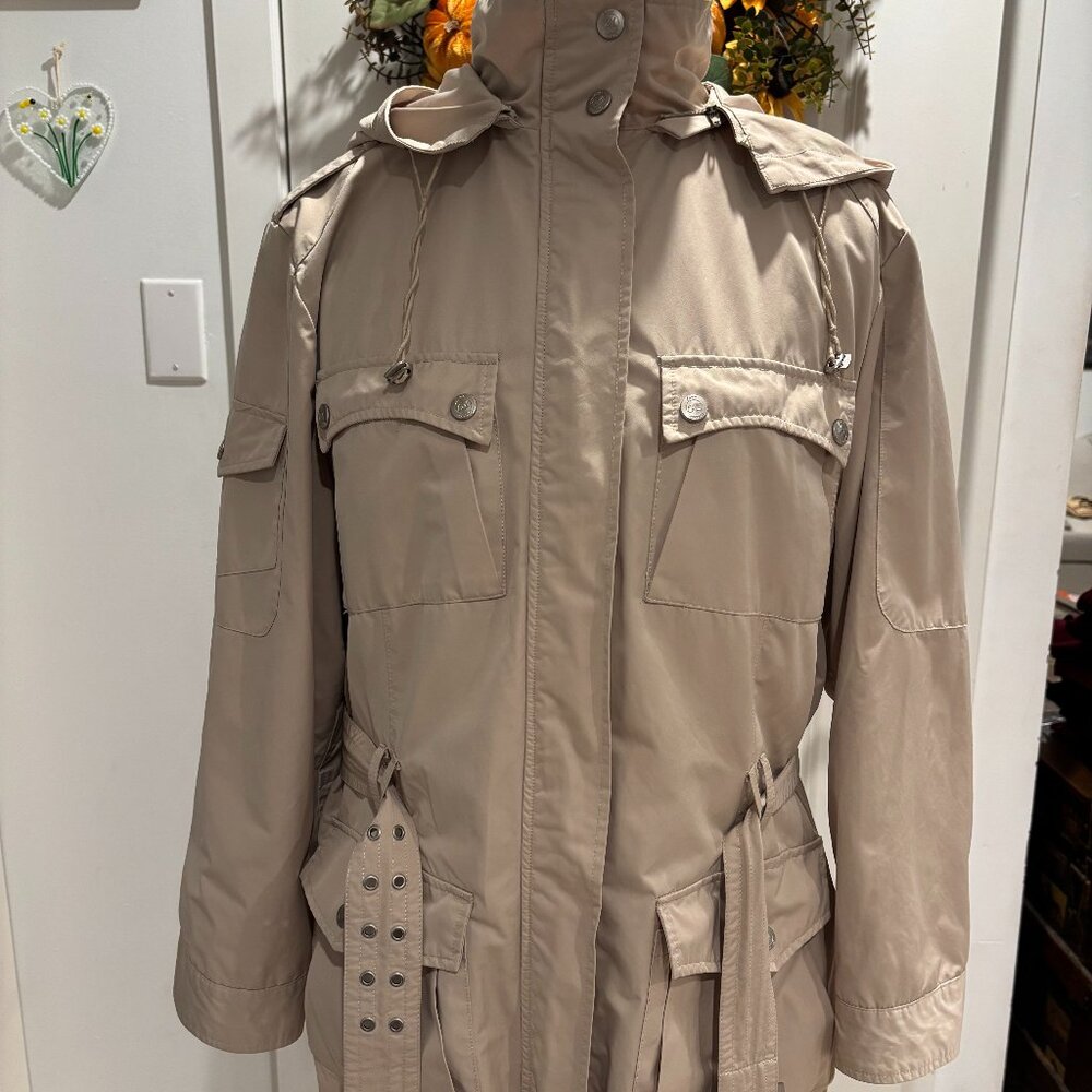 Casual beige mid season made in Italy jacket size L